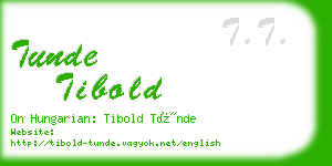 tunde tibold business card